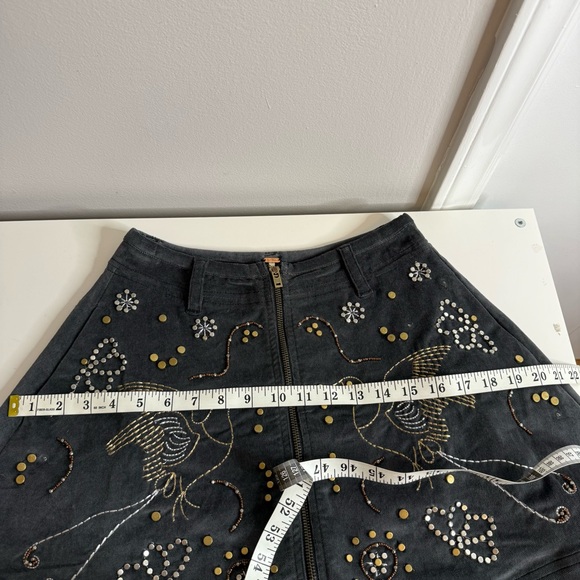 Free People Quetzal Mini Skirt Beaded Embroidery NWT 0 - Picture 14 of 14
